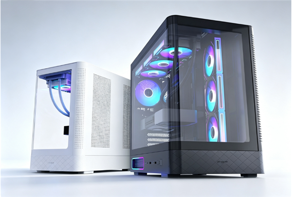 全汉发布 M581 全景海景房机箱：底部 RGB 灯环化身温度计，支持 445mm 长显卡